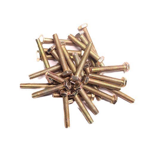 Mild Steel Hex Bolt Yellow Zinc Plated